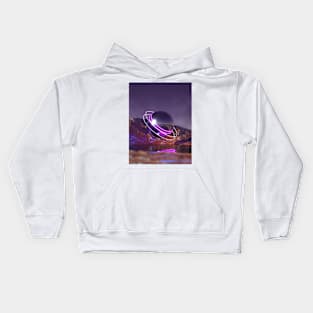 Vaporwave UFO Kids Hoodie